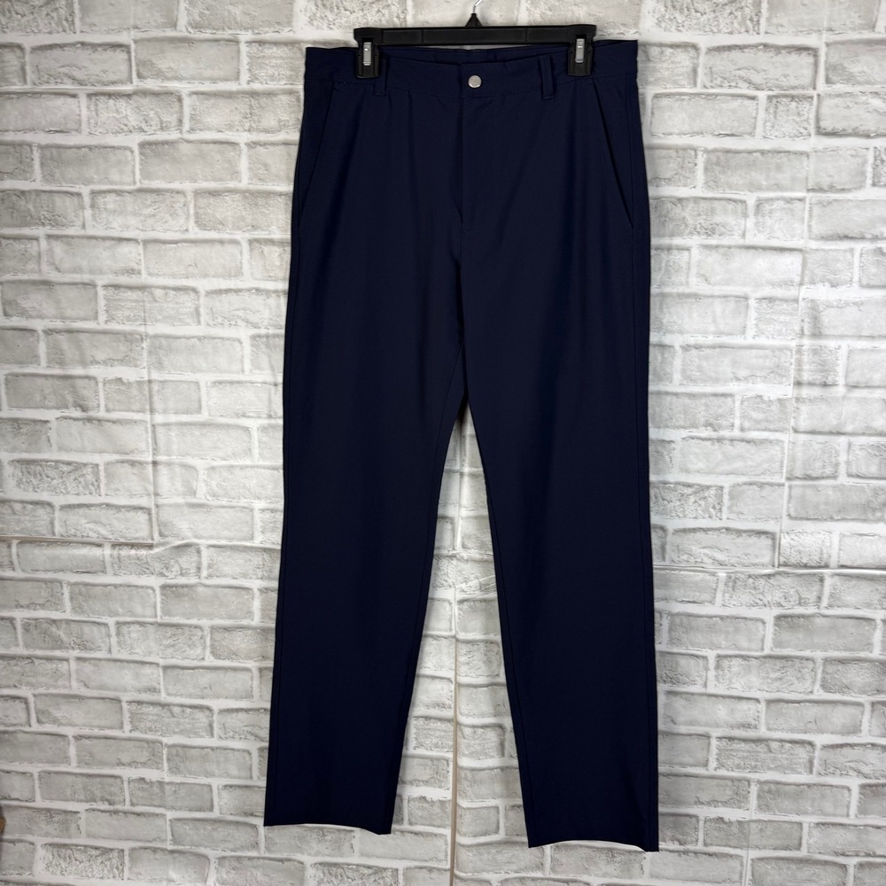 FootJoy Mens Performance Golf Pants Navy Blue Flat Front Stretch 32 x 32 FJ